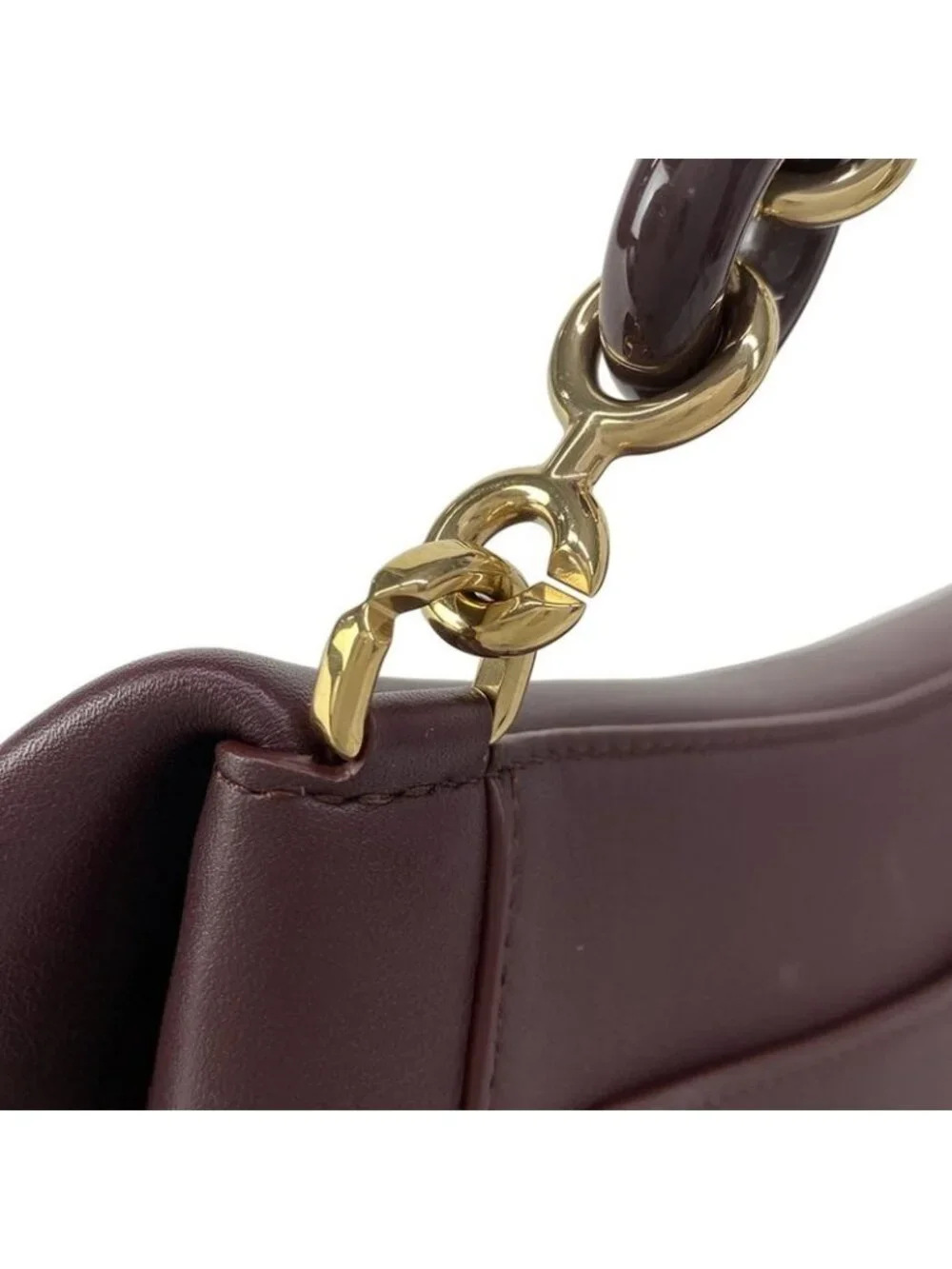 ★SOLD★ Loewe Handbag Ola Bag Bordeaux Donut Chain Strap - Picture 15 of 16
